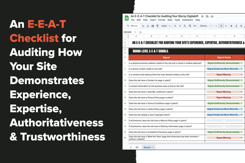 An E-E-A-T Checklist for Auditing How Your Site Demonstrates Experience ...