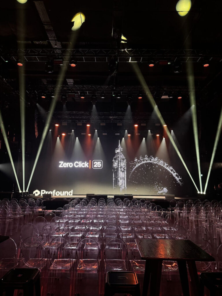 the zero click london stage